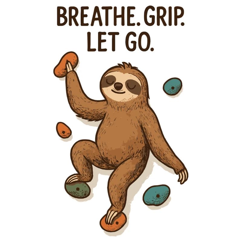 Zen Sloth: Grip Let Go Climbing