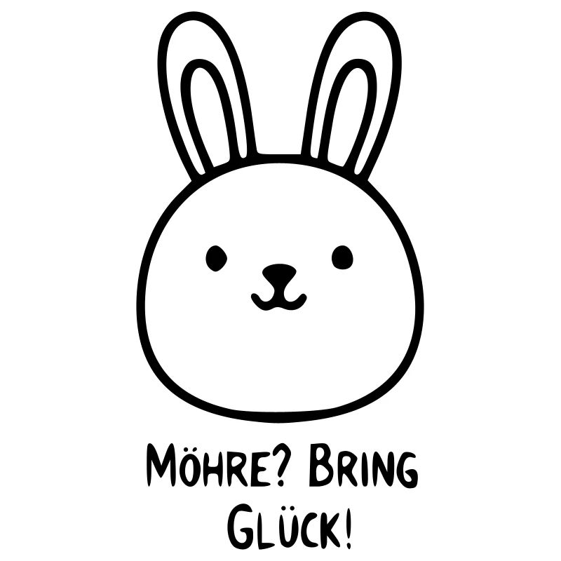 Rabbit Saying | Carrots bring good luck!