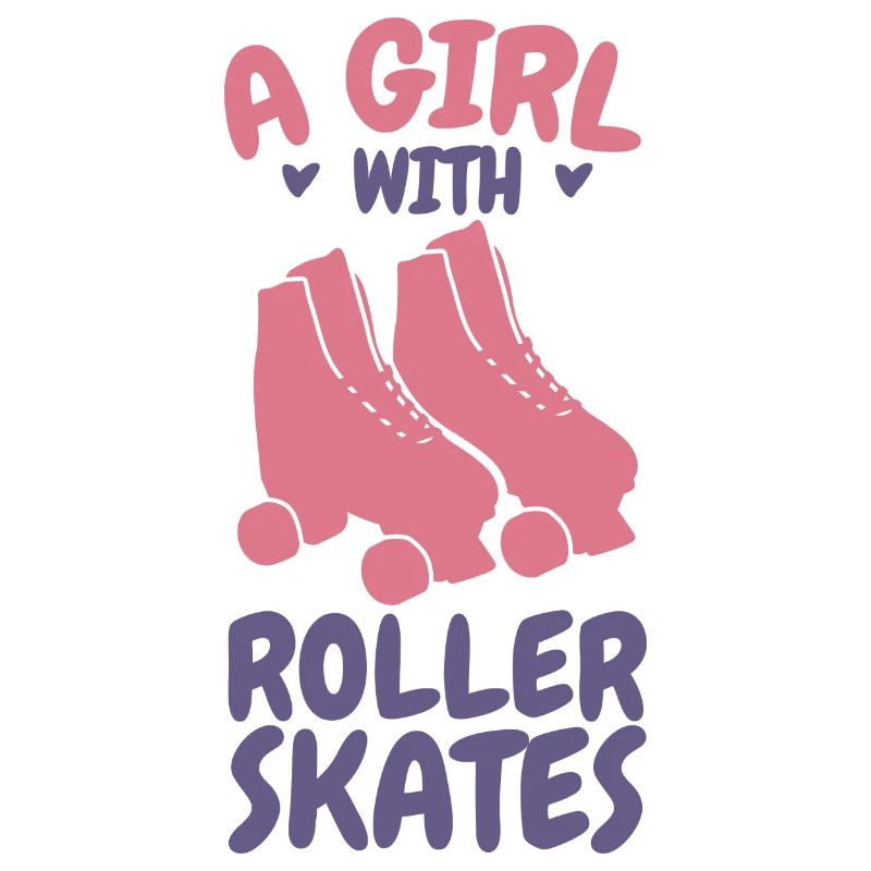 Ein Mädchen mit Rollschuhen