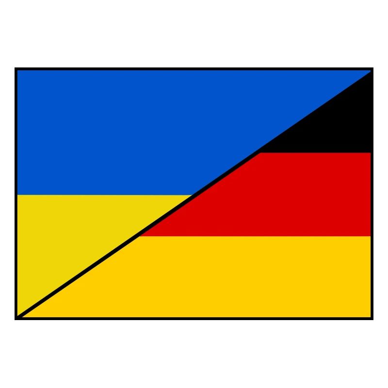 Ukraine Germany Flag, Patch
