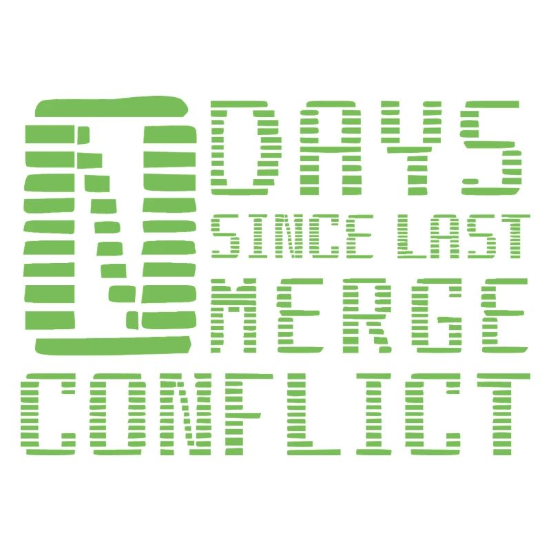 Merge Conflict Software Developer Entwickler Geek