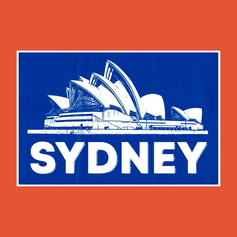 Sydney Opera Blue Silhouette