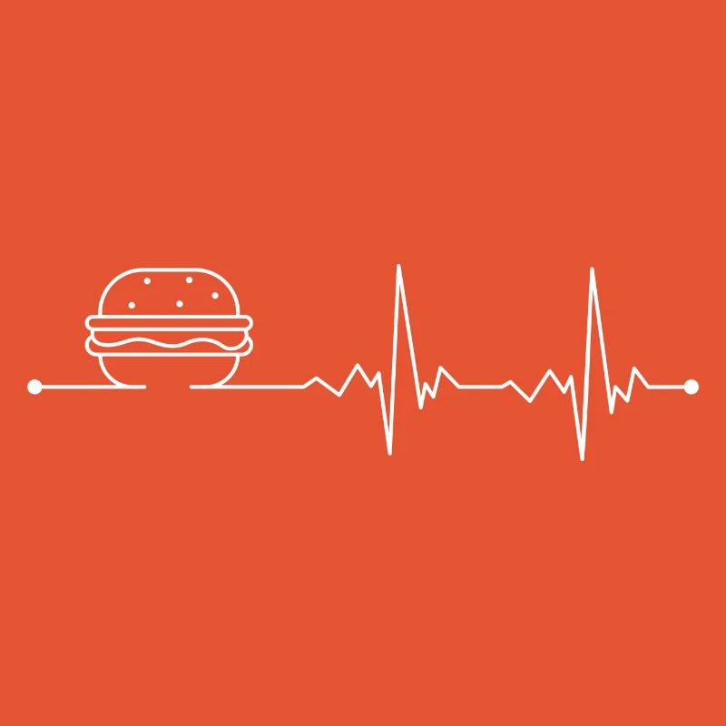 Burger Pulse Line Art