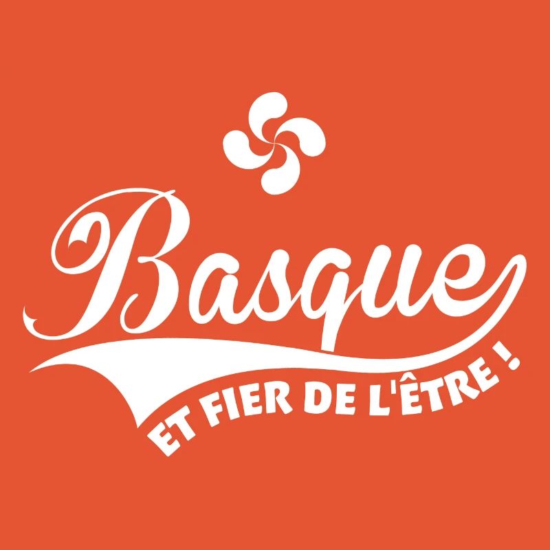 Basque et fier de l'être avec croix Basque Lauburu