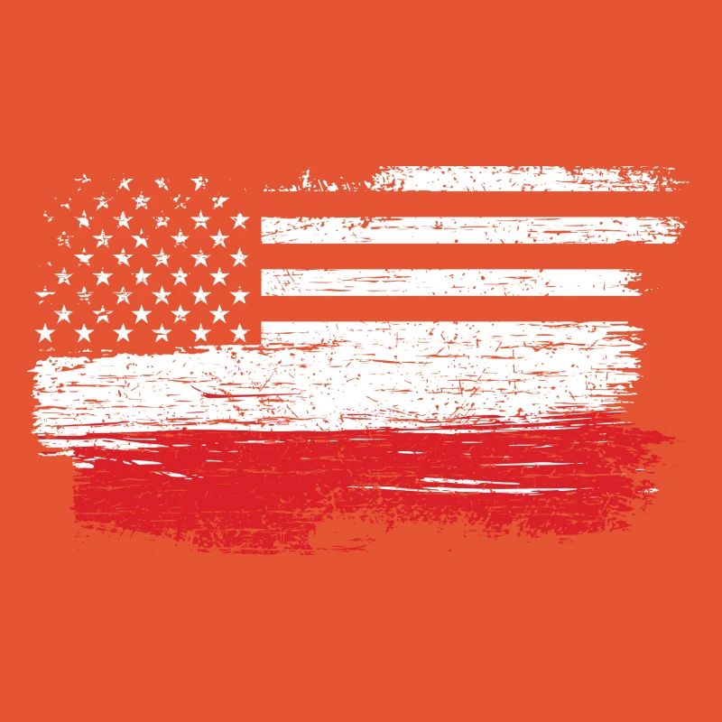 Brushed U.S. Flag Art