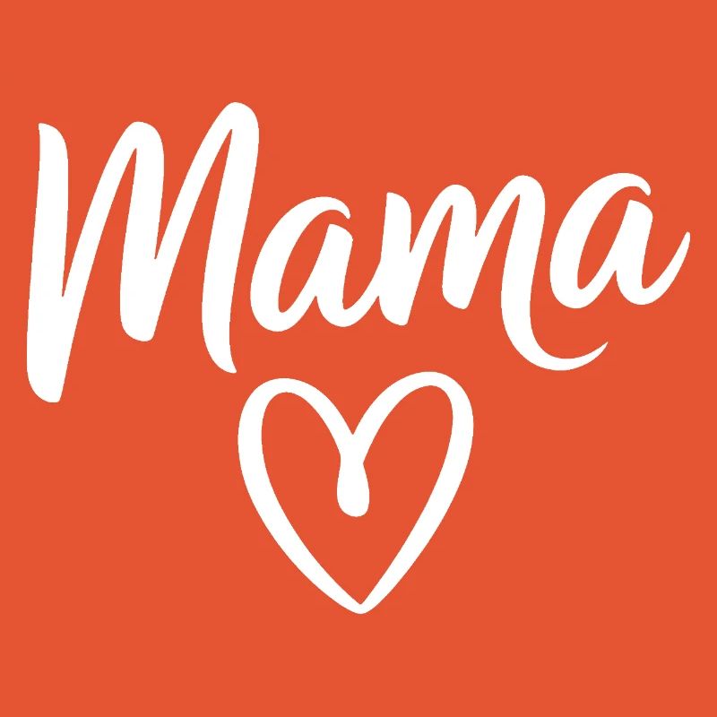 Mama Heart Skripttypografie