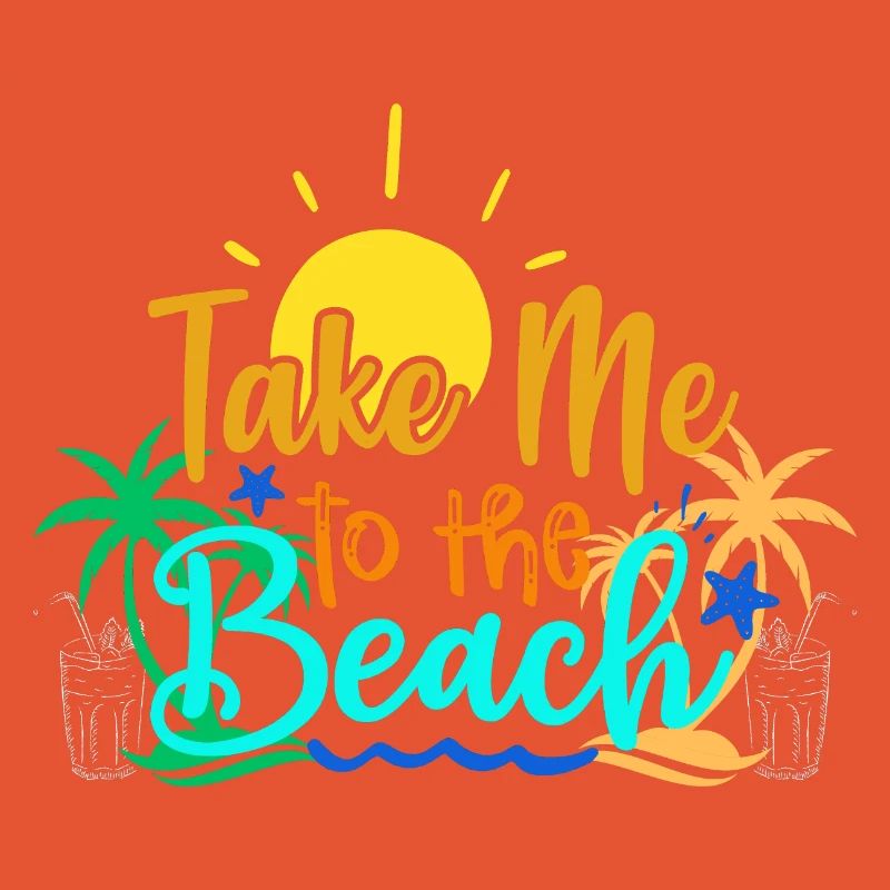 Sunset Beach Vacation Graphic