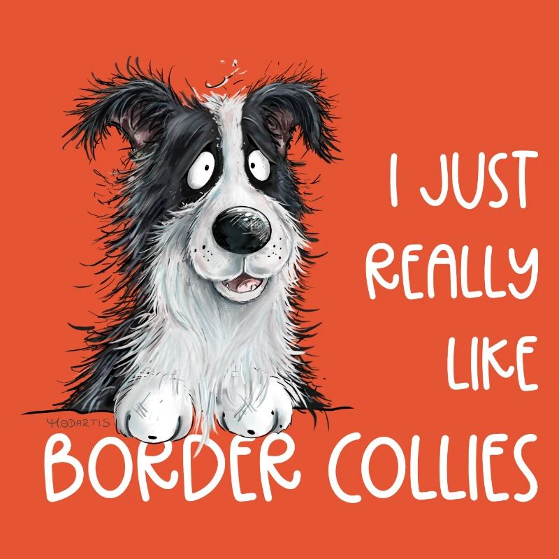 Drolliger Border Collie Hund Spruch