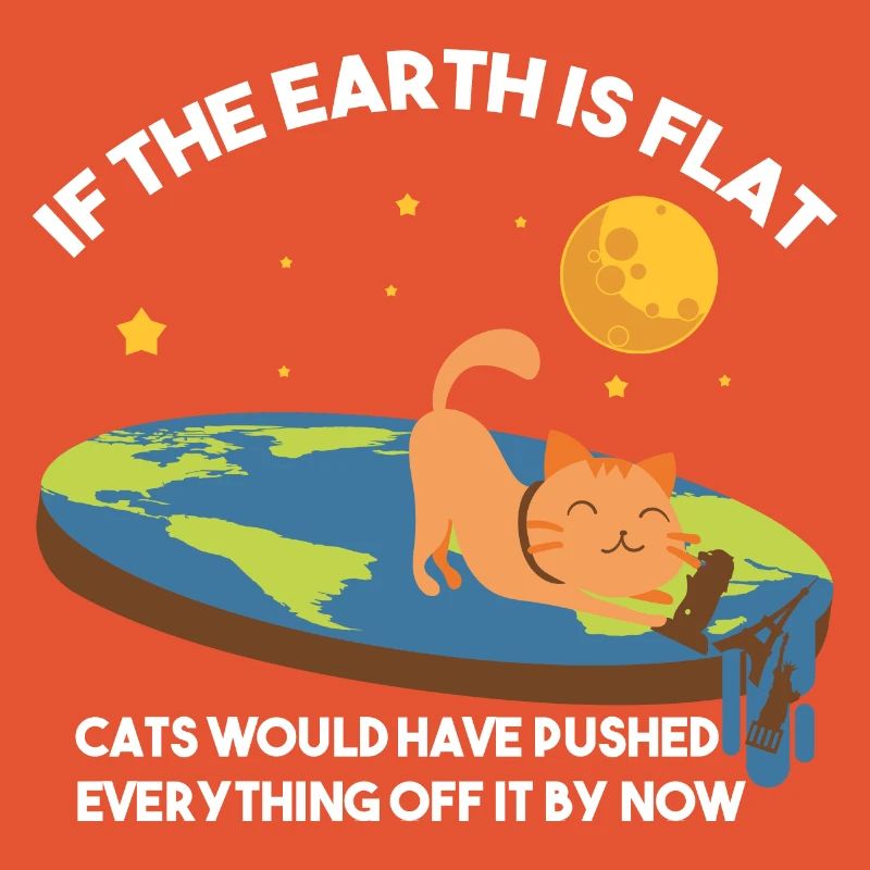 Flach-Erde-Katzen-Satire