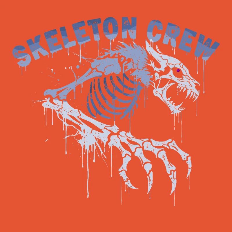 Skelett Werwolf Graffiti
