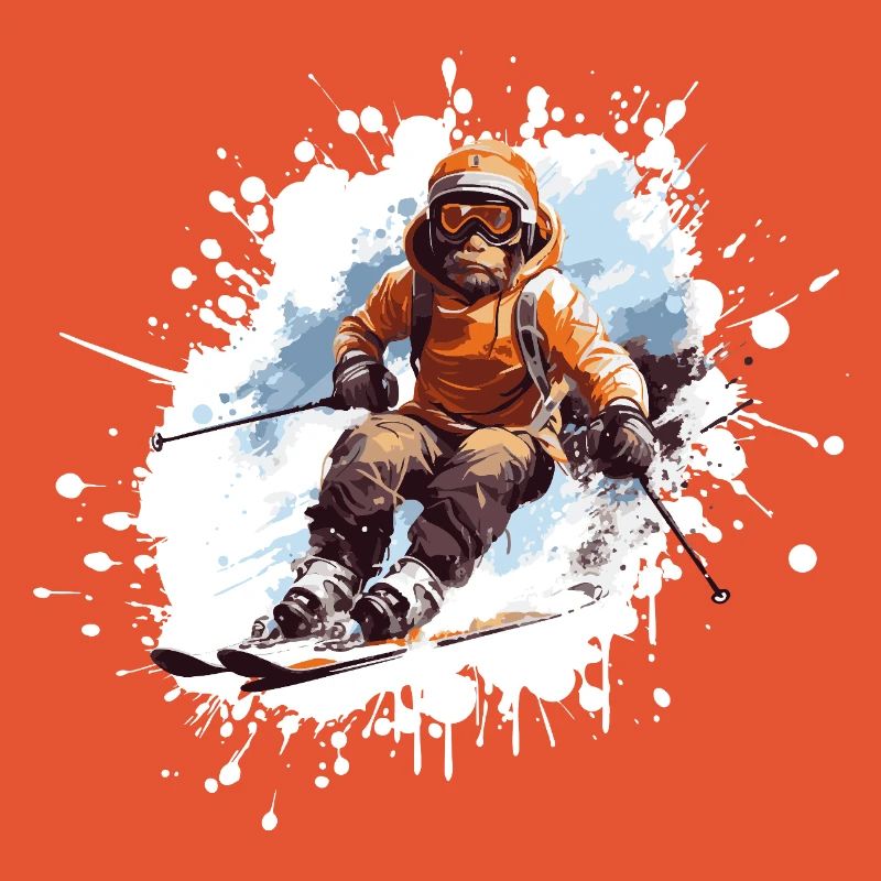 Monkey Ski Skiing