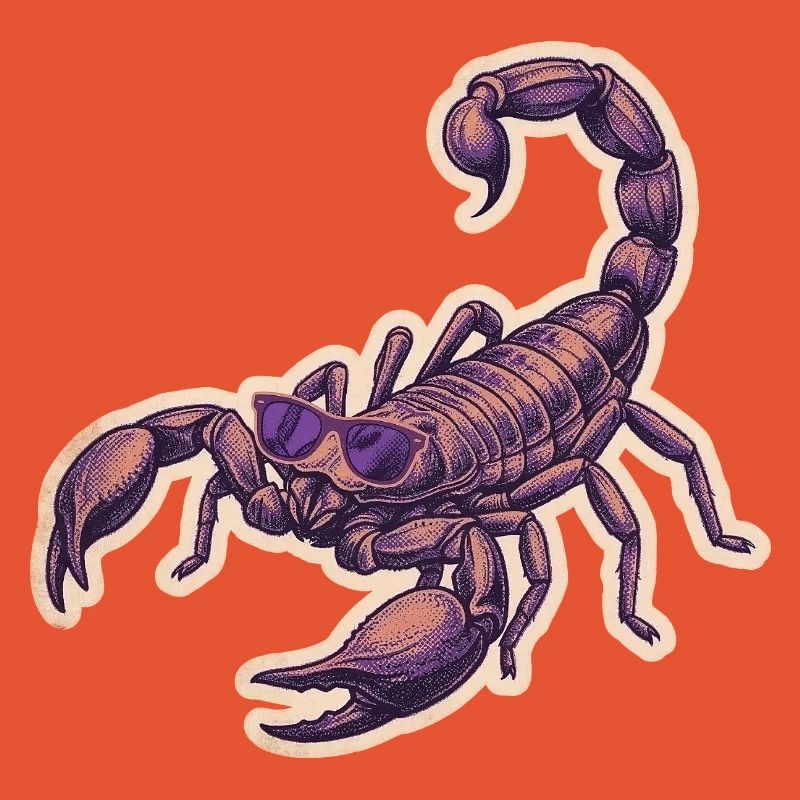 Cooler Skorpion Mit Sonnenbrille