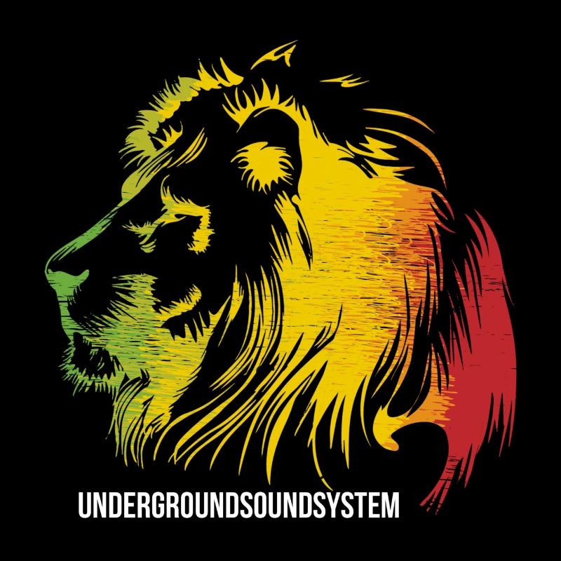 Lion in Rastafarian color cut