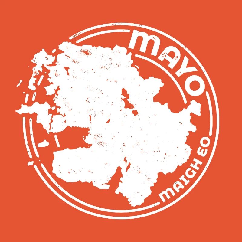 Comté de Mayo Irlande | Timbre de contour de carte