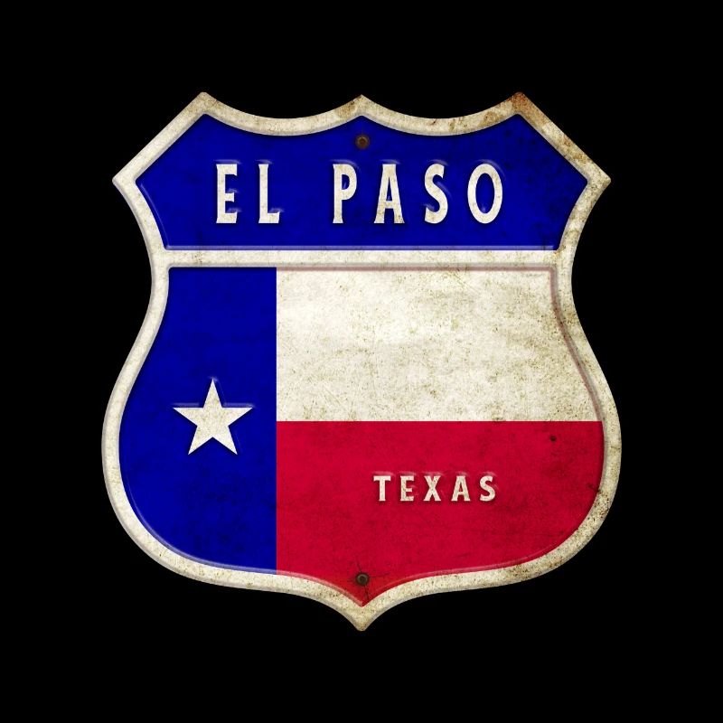 Drapeaux à écusson El Paso Texas