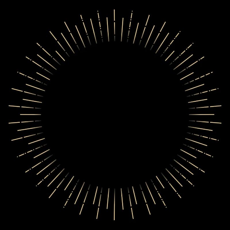 Golden Sun Ring Ray Frame