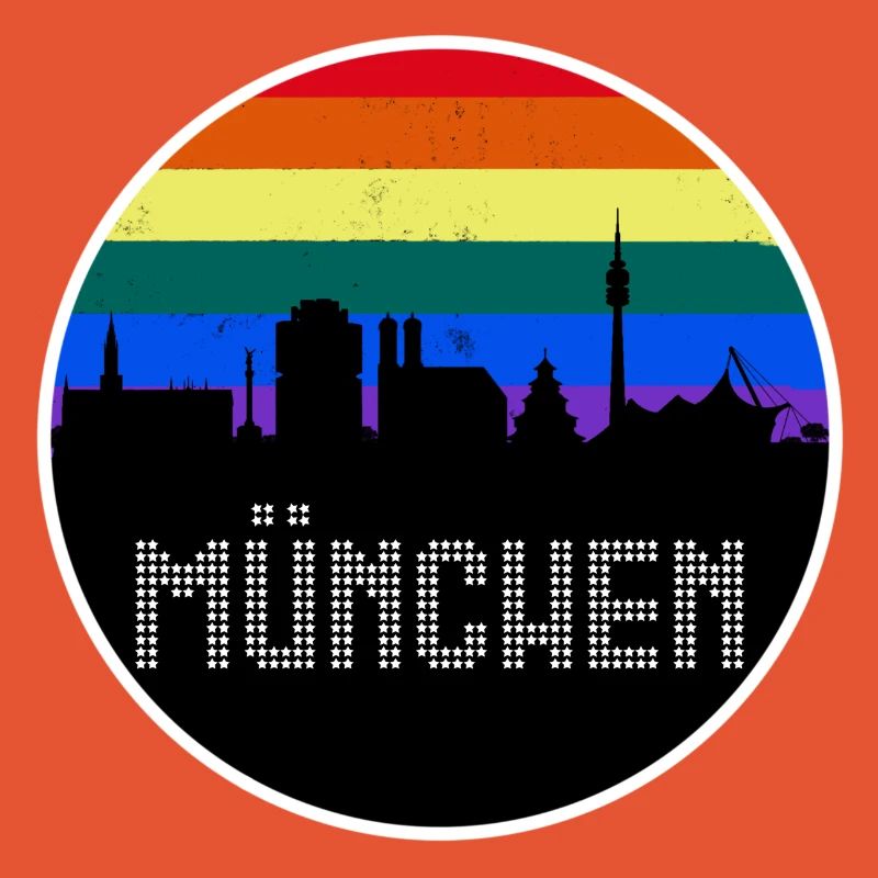 München Skyline Regenbogen