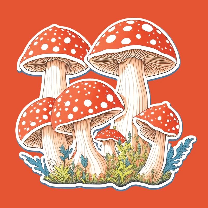 Toadstools, mushrooms