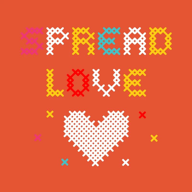Love Pixel Heart Creative Design