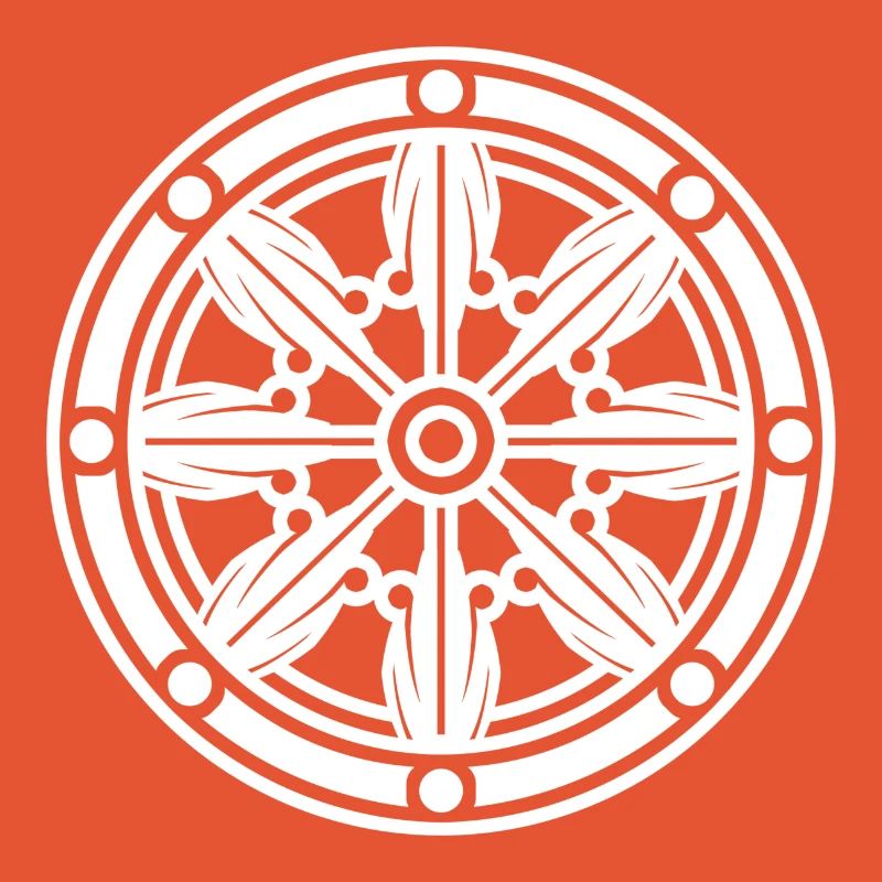 Roue du dharma blanc