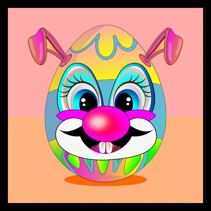 OEUFS DE PÂQUES CLOWN LAPIN DE PÂQUES