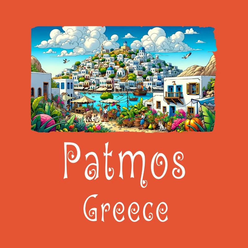 Patmos, Grèce, île de vacances, plage