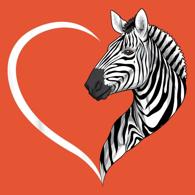 Zebra Herz Silhouette