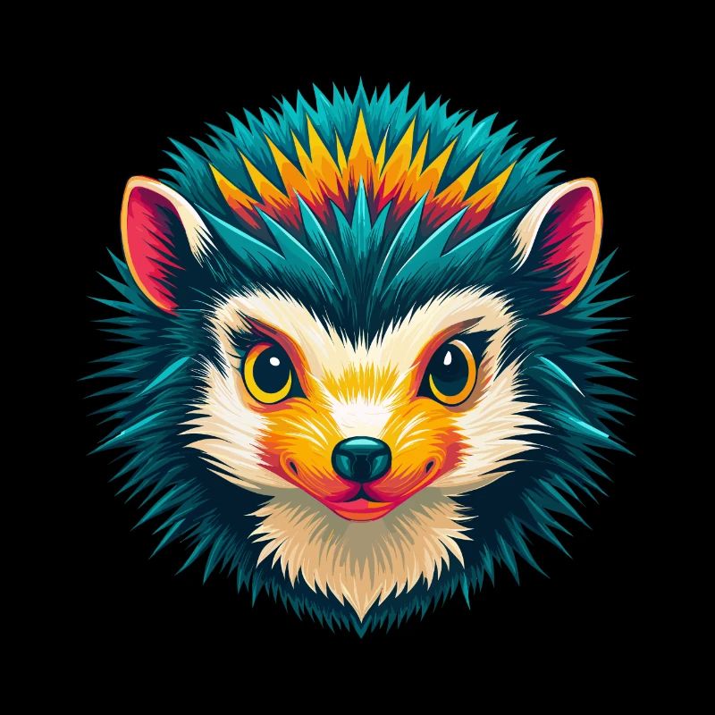 hérisson mignon kawaii dessin animé clipart visage d’animal