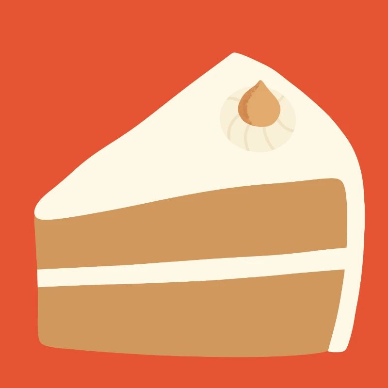 Conception de tranche de gâteau aux noix
