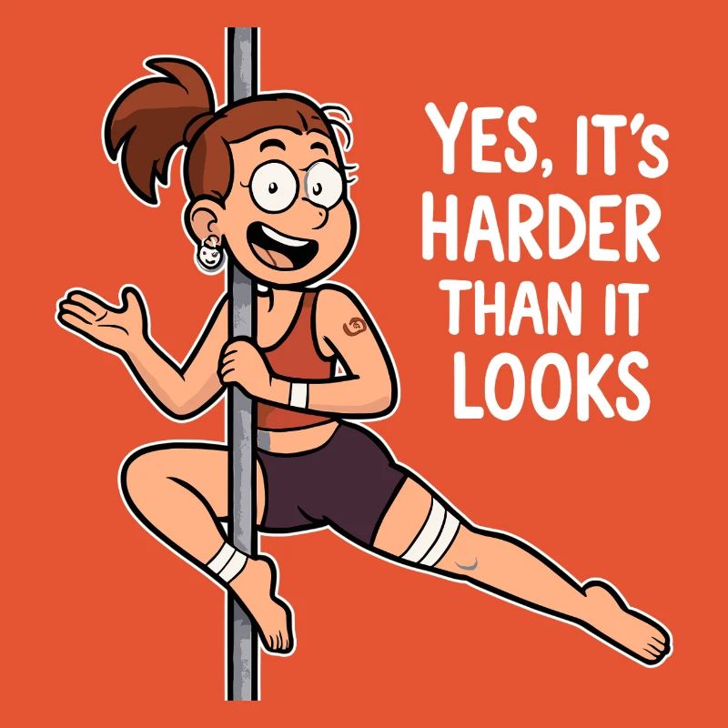 Dessin animé de pole dance – Plus difficile qu’il n’y paraît