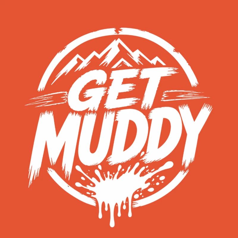 Get Muddy - Logo blanc