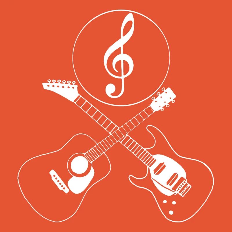 Crossover guitars and treble clef