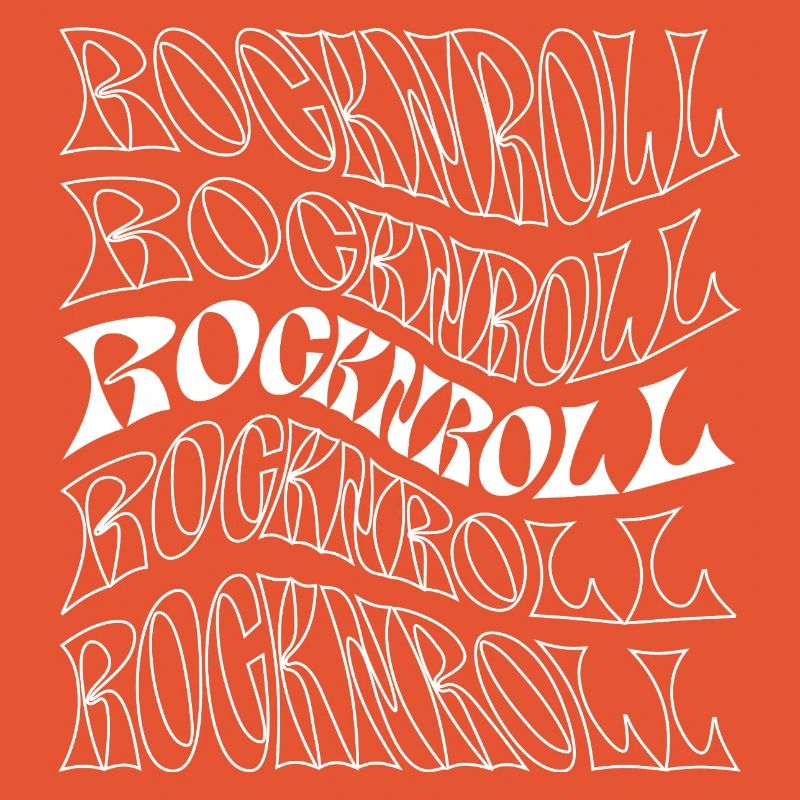 Psychedelic RocknRoll Wavy Typography