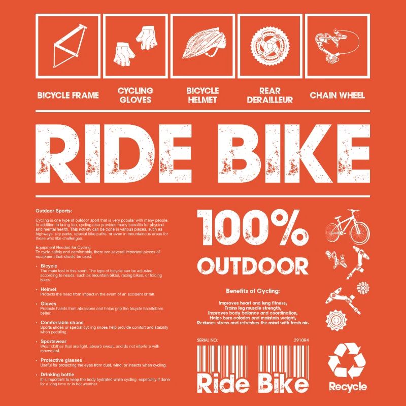 Illustration graphique de cyclisme d’aventure