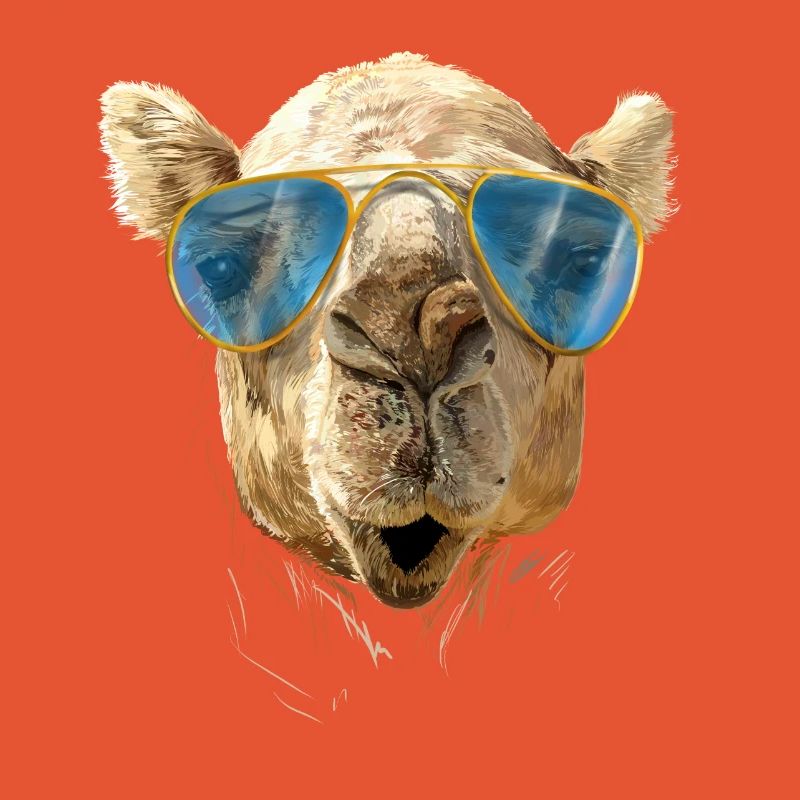 Camel with sunglasses