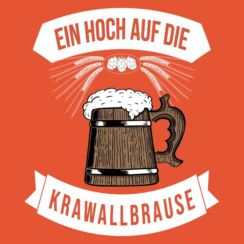 Kraftvolles Biergarten-Design mit Spruch