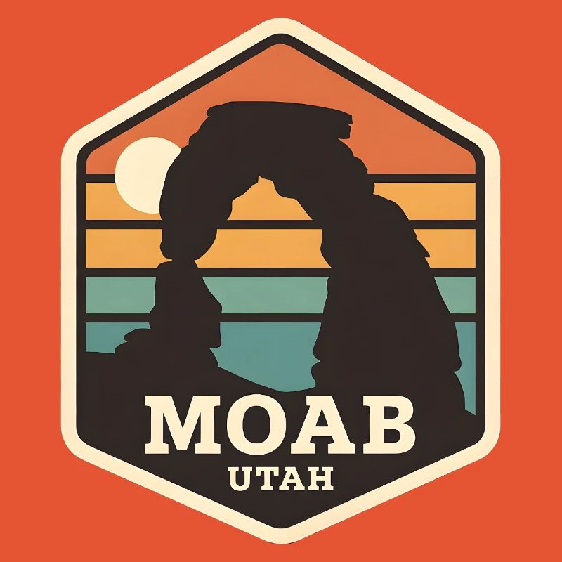 Arche du désert de Moab, Utah, coucher de soleil rétro
