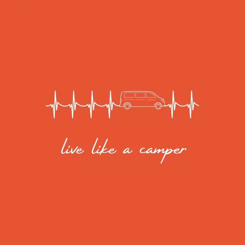 live like a camper, Van, Bus, Geschenk, herzschlag
