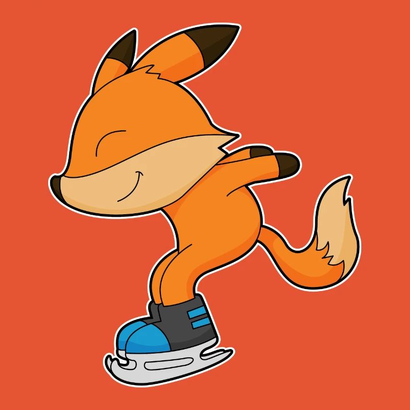 Fuchs Eislaufen Schlittschuhe