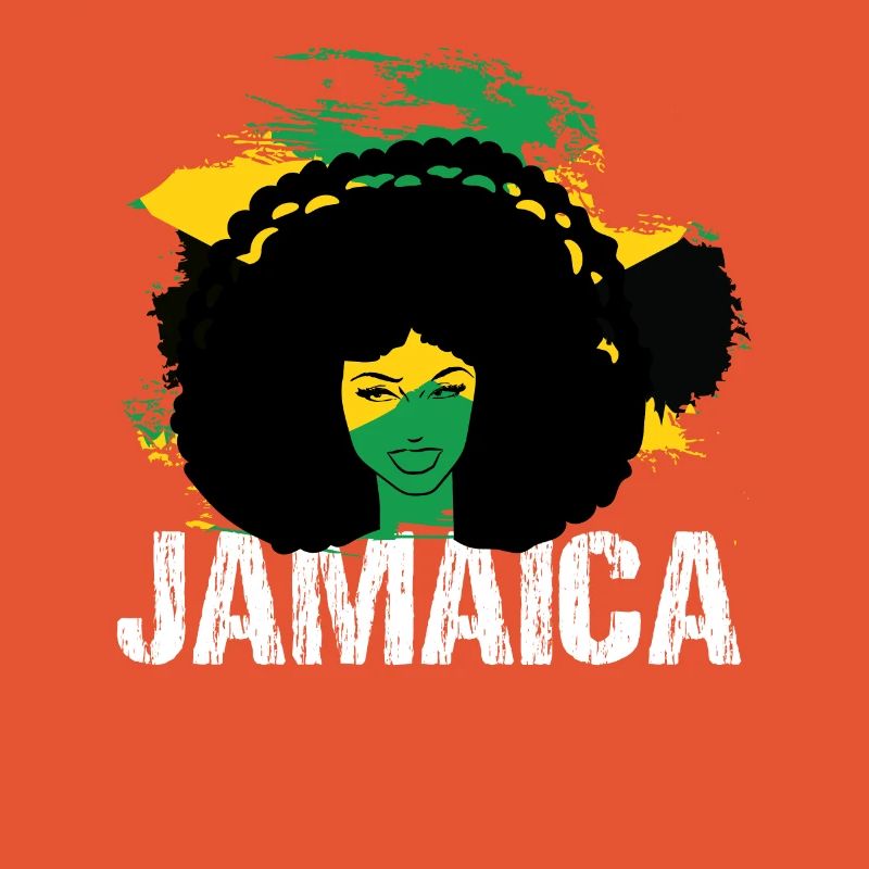 Collage des couleurs du drapeau de la Jamaica Afro Diva