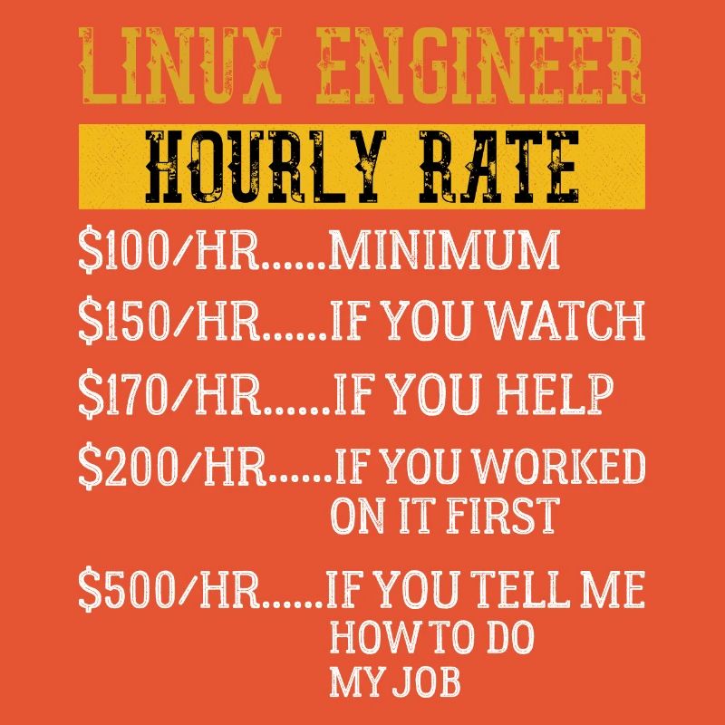 Linux Engineer Stundensatz Mechaniker Arbeitsrate