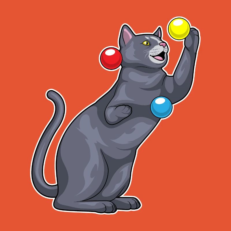 Jongleur de chat jongleur