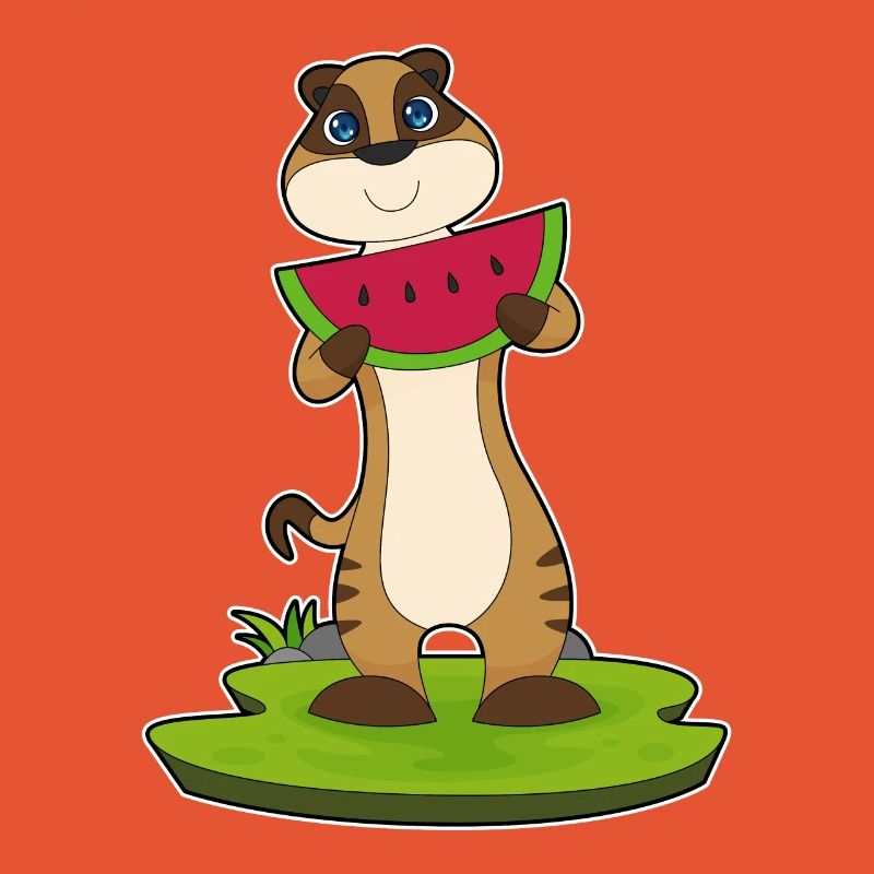 Suricate fruit de pastèque