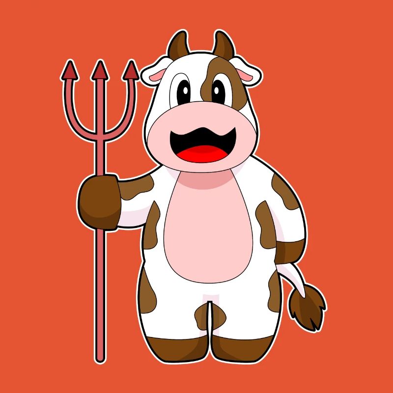 Vache Halloween Devil Trident