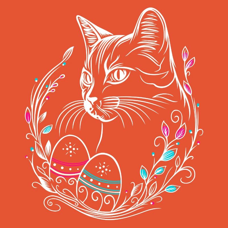 Cat Easter Easter Eggs Easter Cat