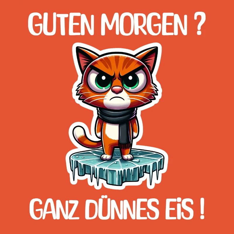 Grimmiger Eis-Katzen-Charakter
