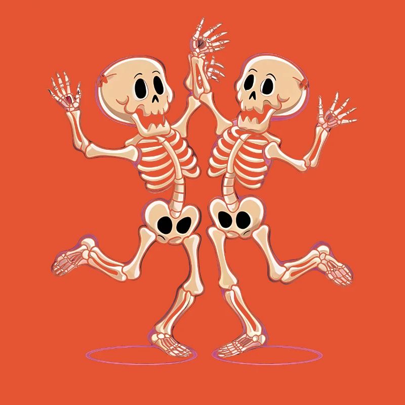 Cheerful Dance Skeleton Figures