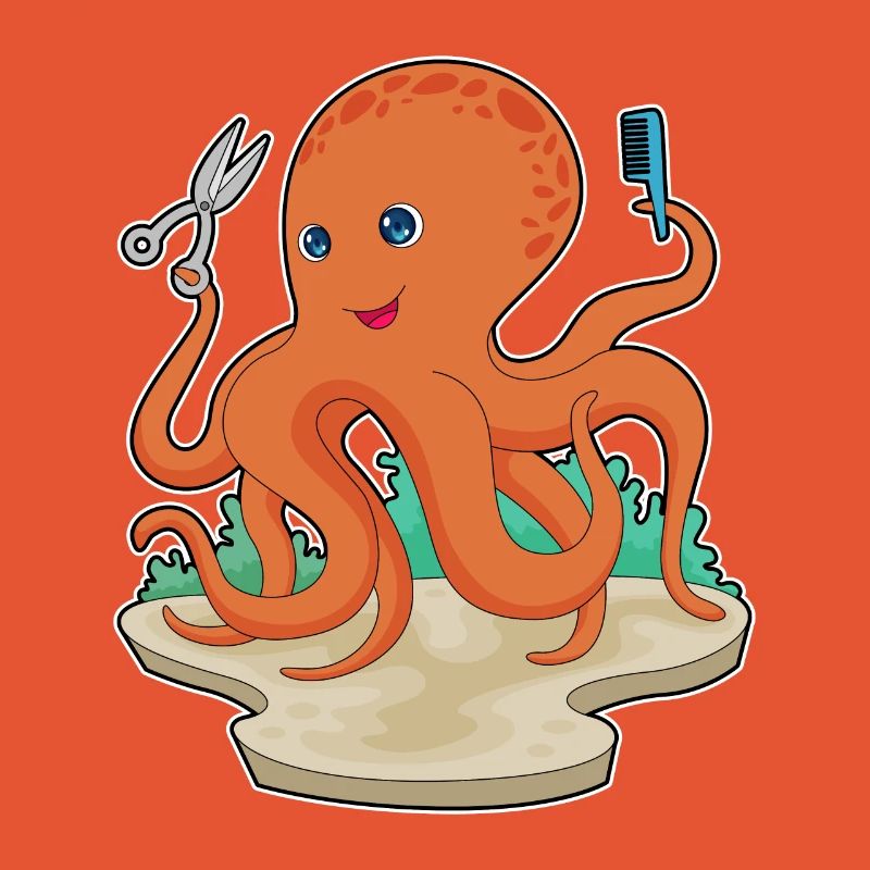 Octopus Coiffeur Ciseaux