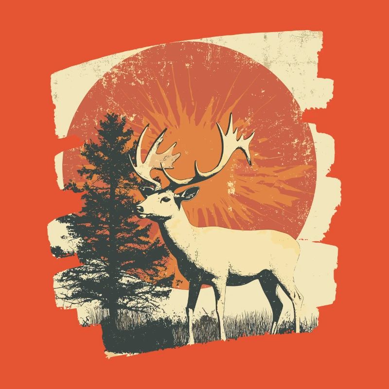 Cerf avec bois