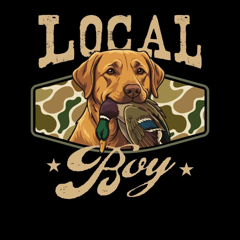 Lokaler Junge Labrador Ente Jagd Sumpfszene